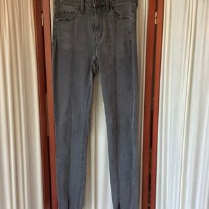 SAM EDELMAN Jeans High Rise Skinny Ankle Gray The Stiletto Size 25 Frayed Hem